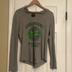 New without tags Authentic Harley Davidson gray logo hoodie sweatshirt tshirt
